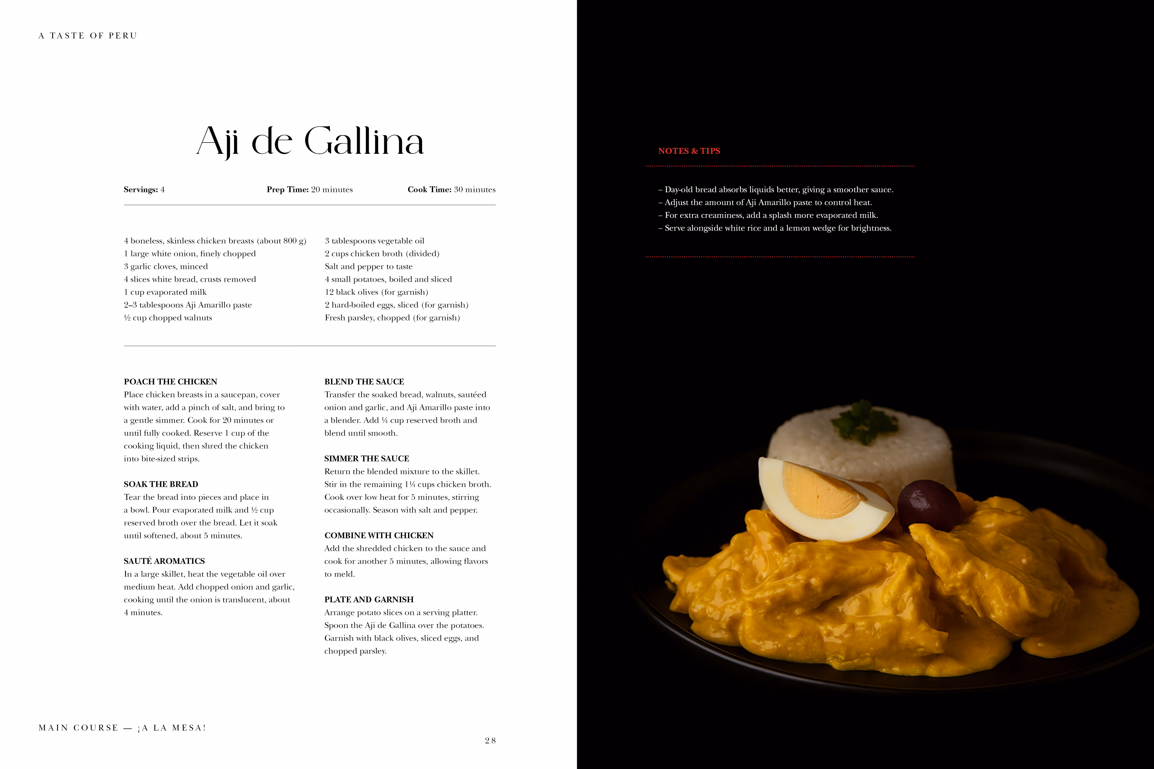 Cookbook: Aji de gallina, recipe