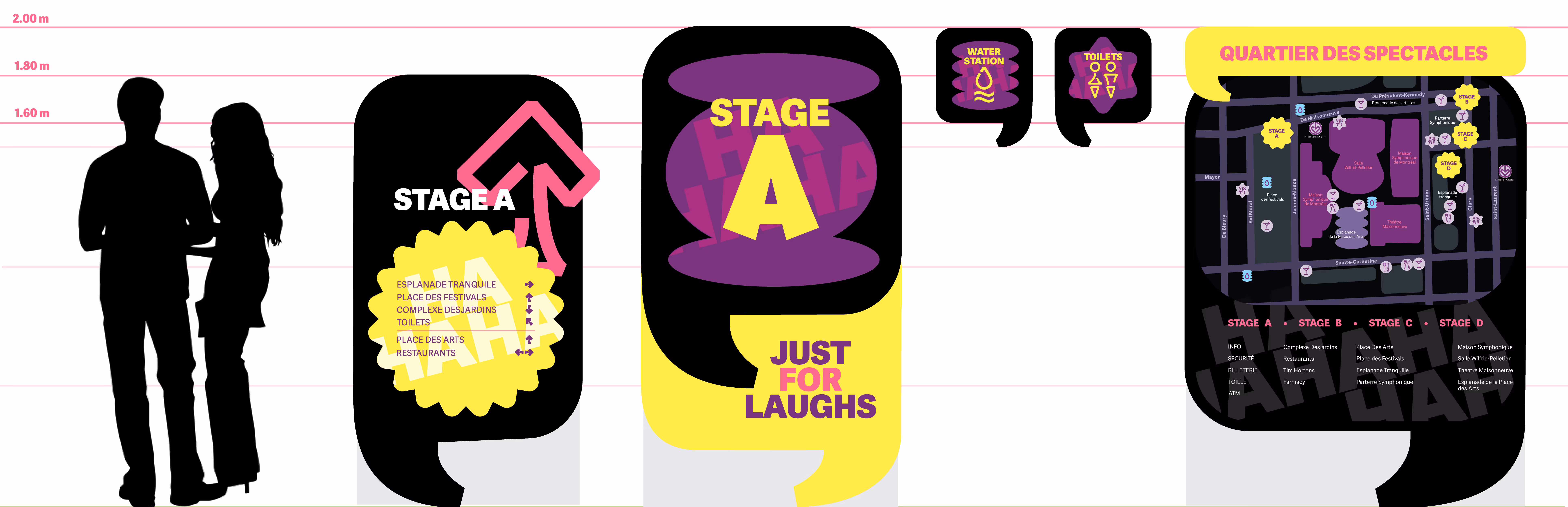 JFL branding: Signs size scale.
