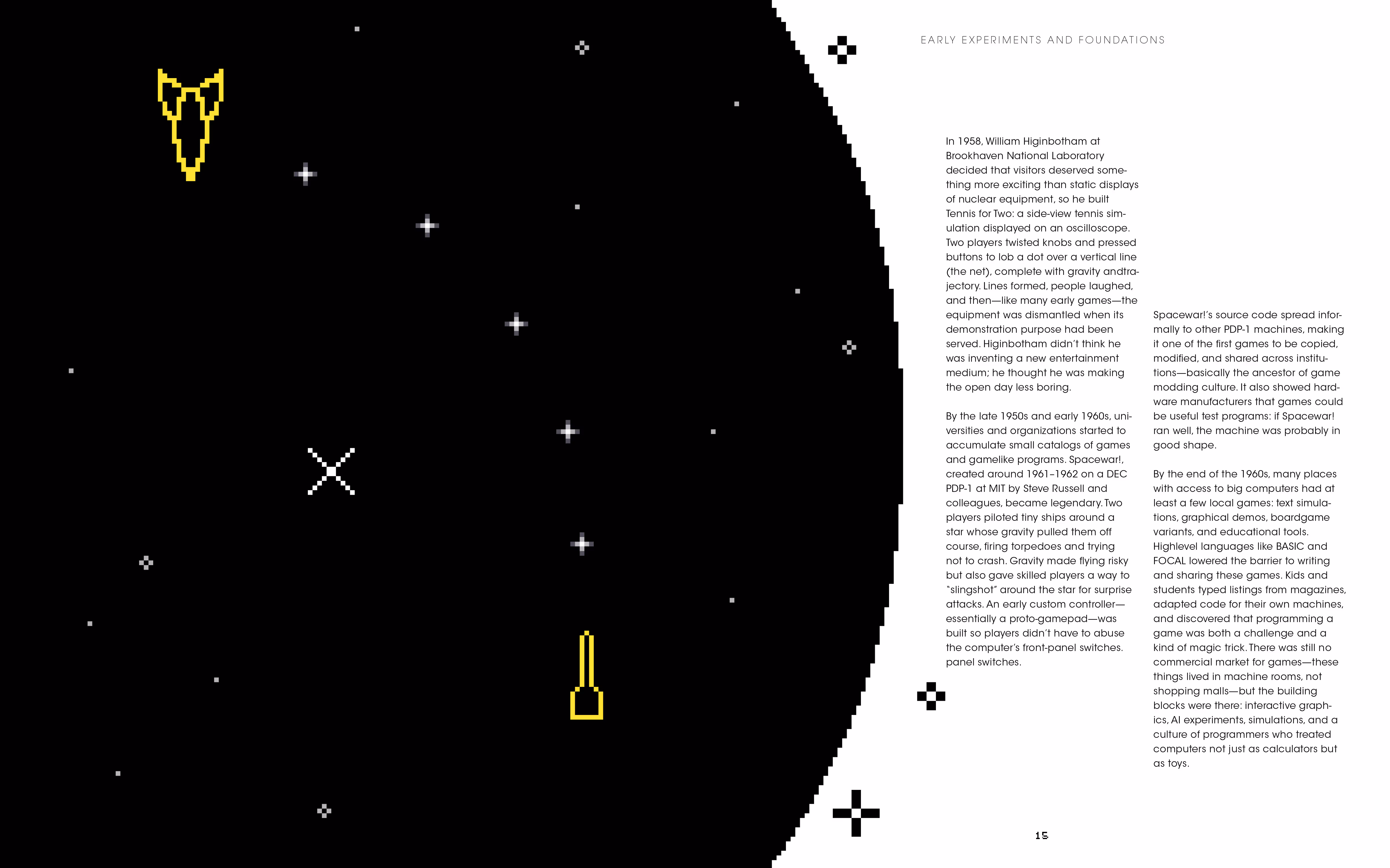 Videogame book: Spacewars spread.