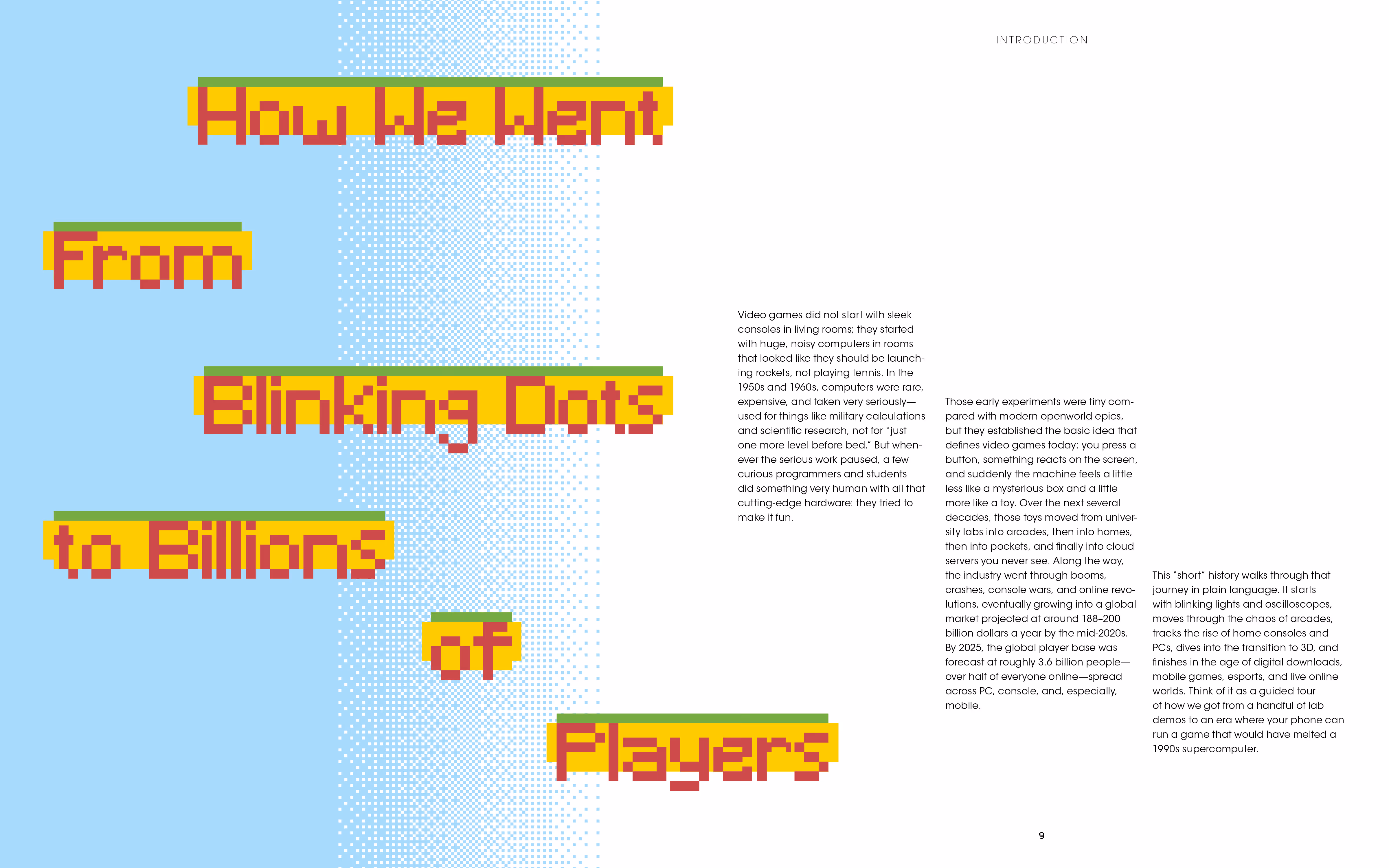Videogame book: Introduction spread.
