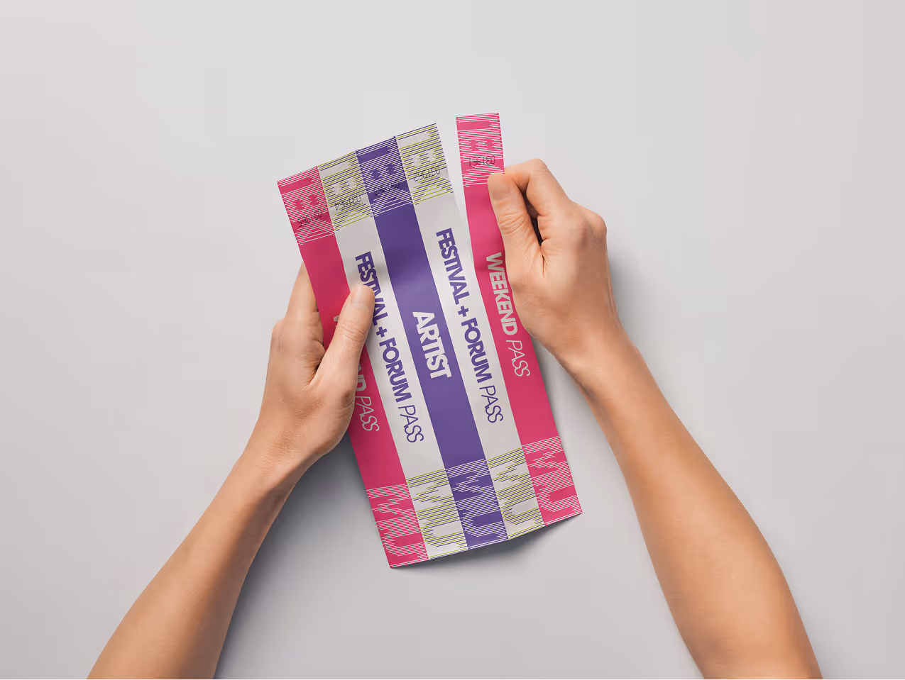 MUTEK wristband for attendees mockup