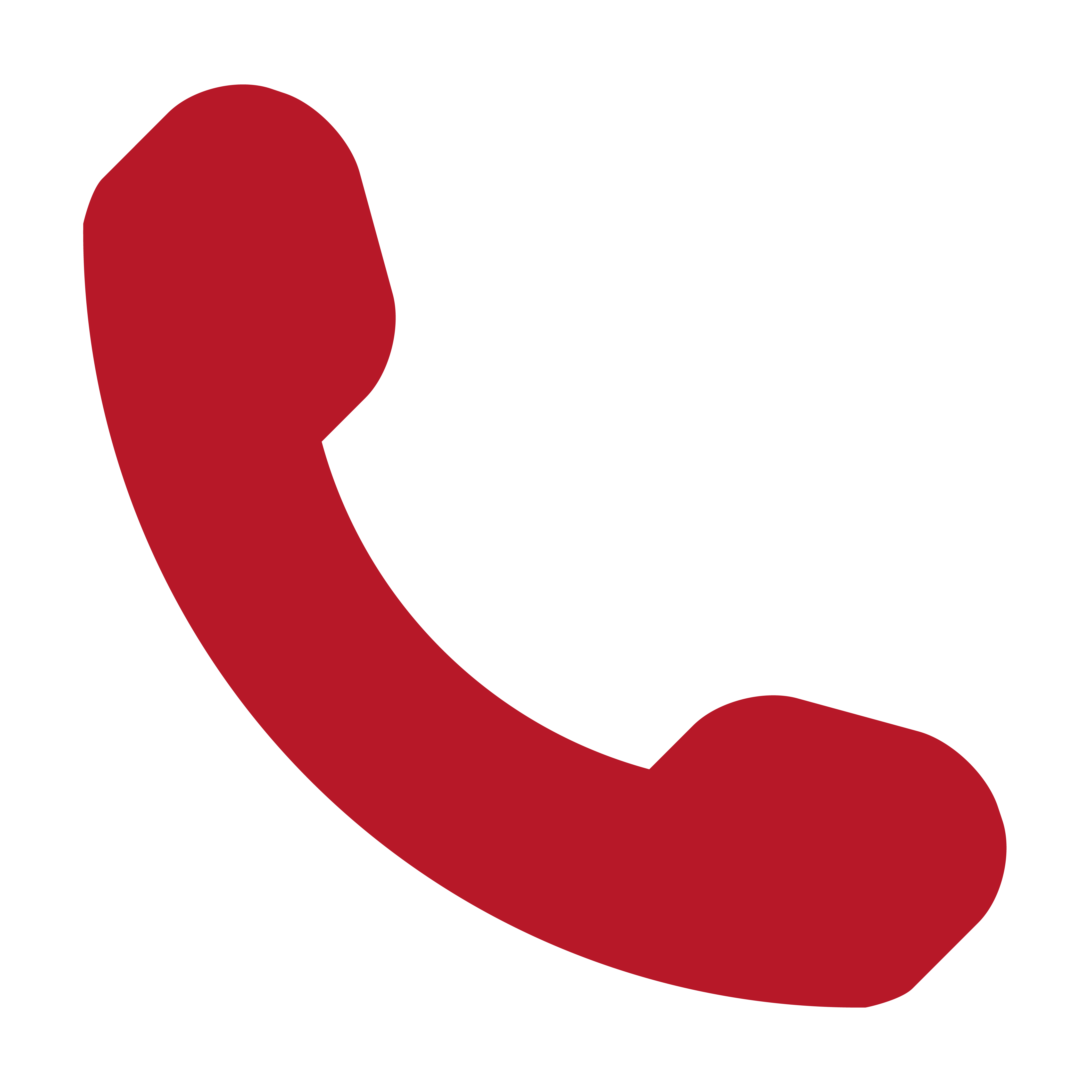Rotes Telefonsymbol auf schwarzem Hintergrund.
