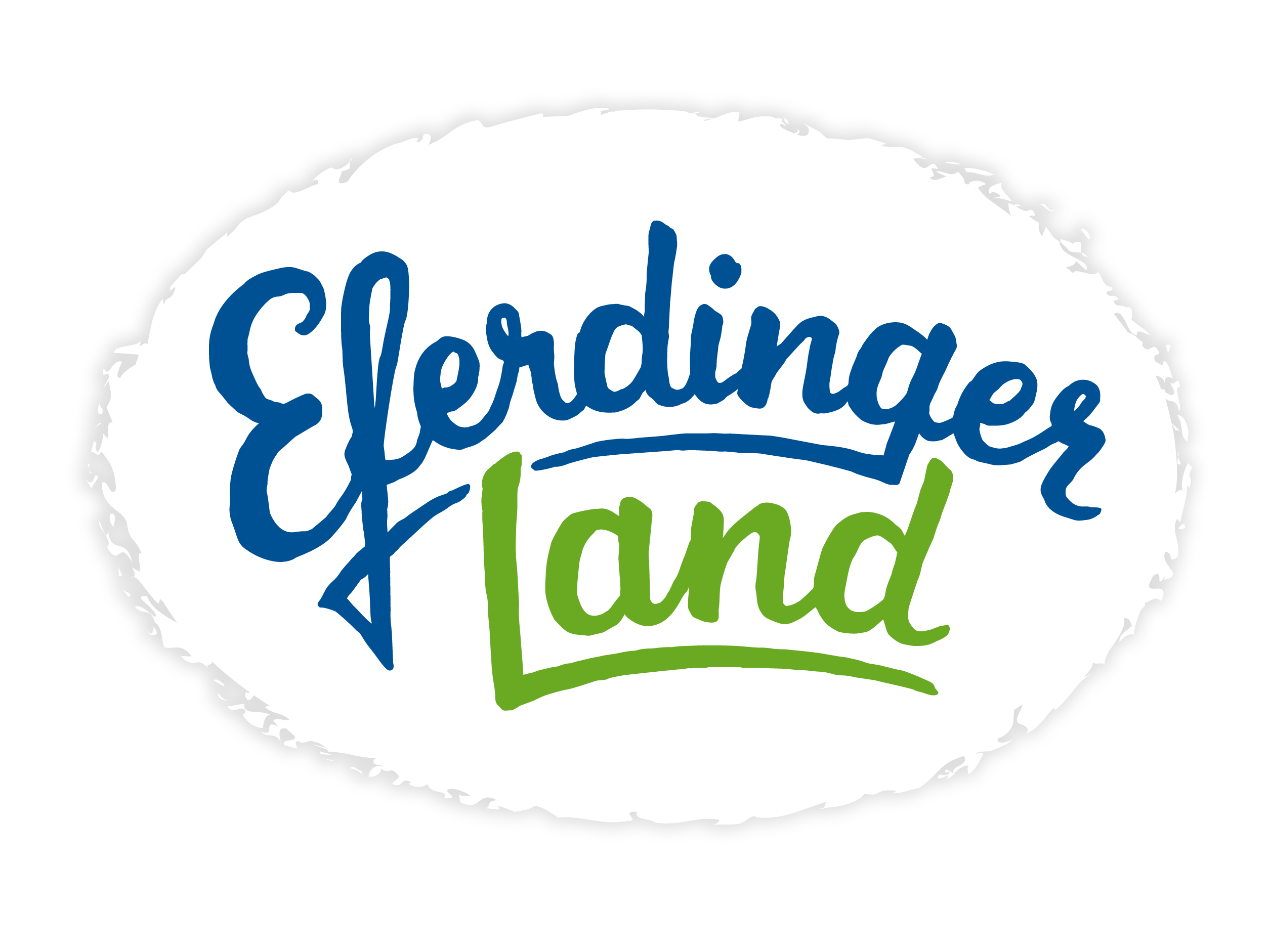 Logo mit dem Text Eferdinger Land in blauer und grüner Schrift auf weißem Hintergrund.