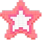 Pixel art image of a pink star with a white star in the center.