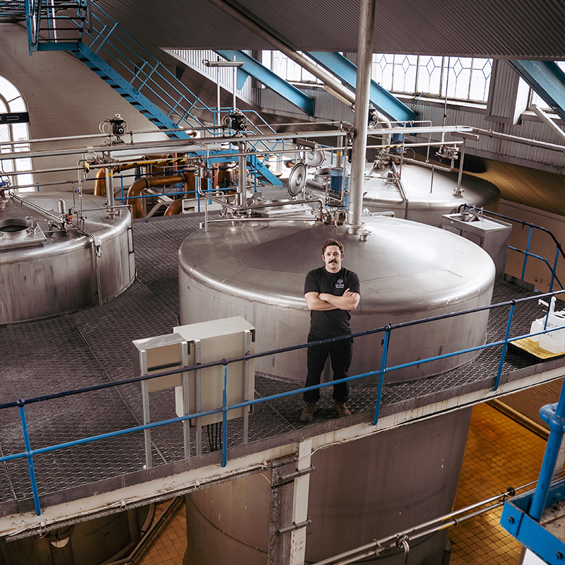 Mashing in gently – a bright, clear wort gives a light, clean flavour