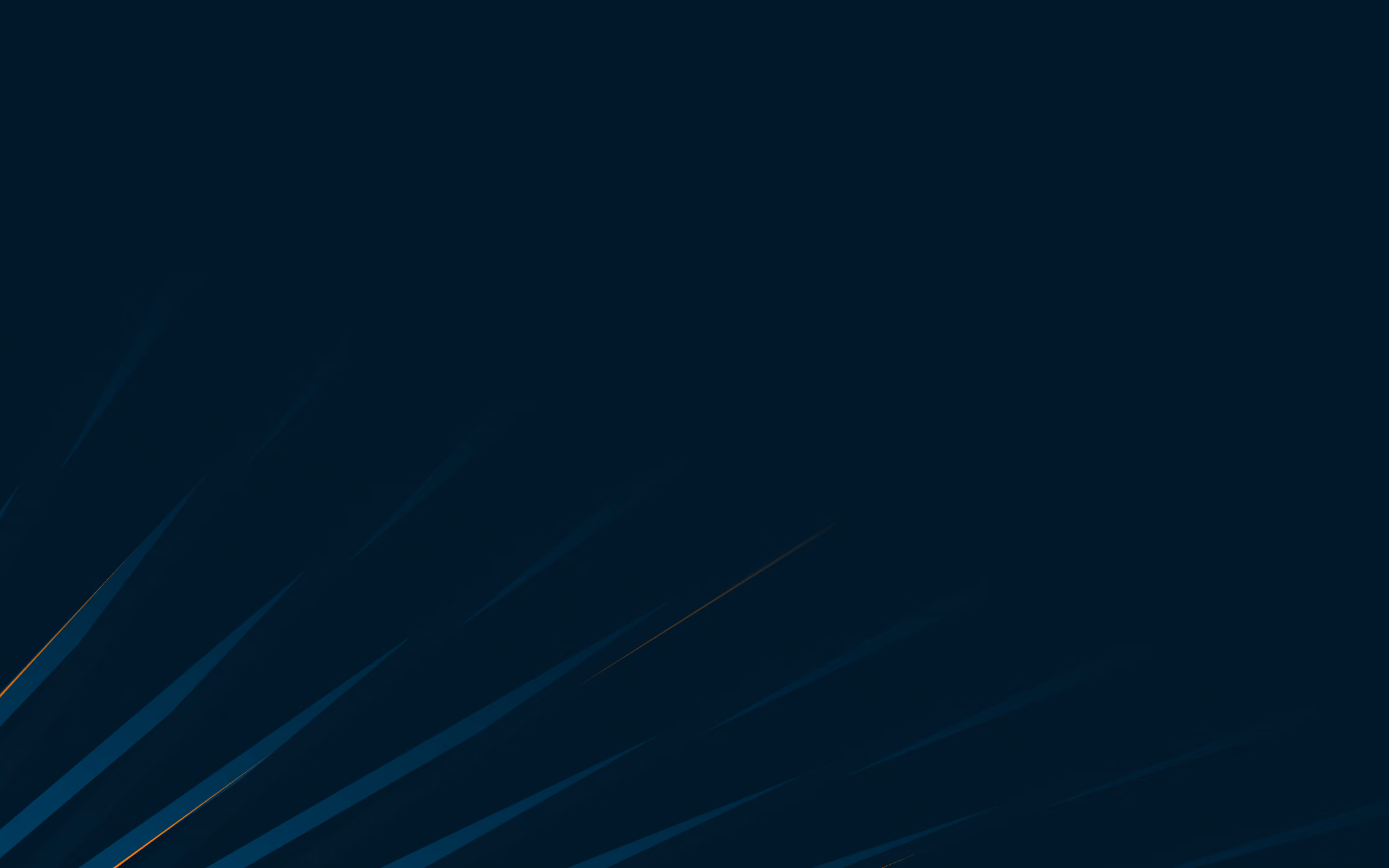 Dark background with abstract blue and gold sharp diagonal streaks extending from the bottom left corner.