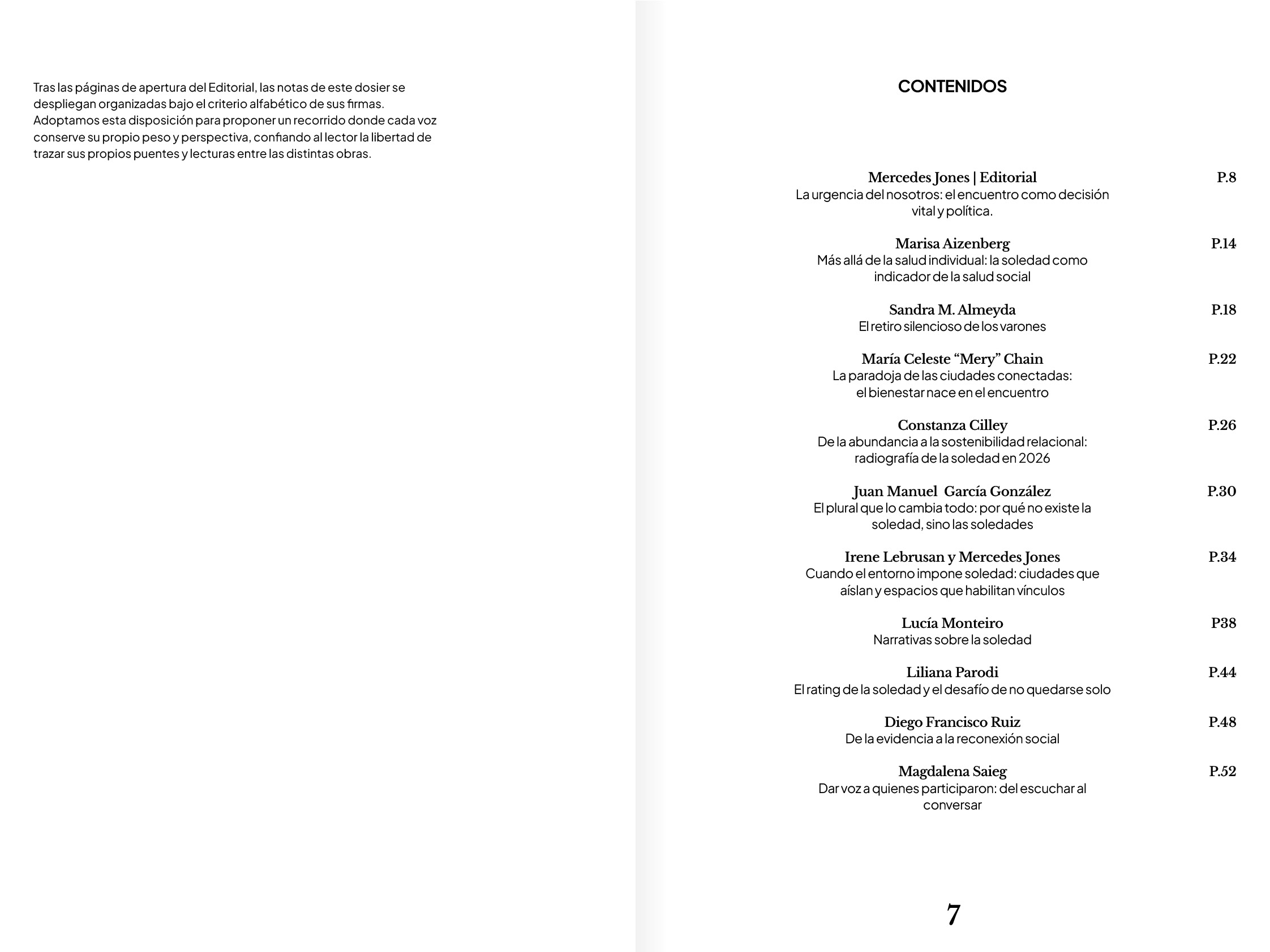 Dossier - Conversatorio: Soledades y Vida en Común