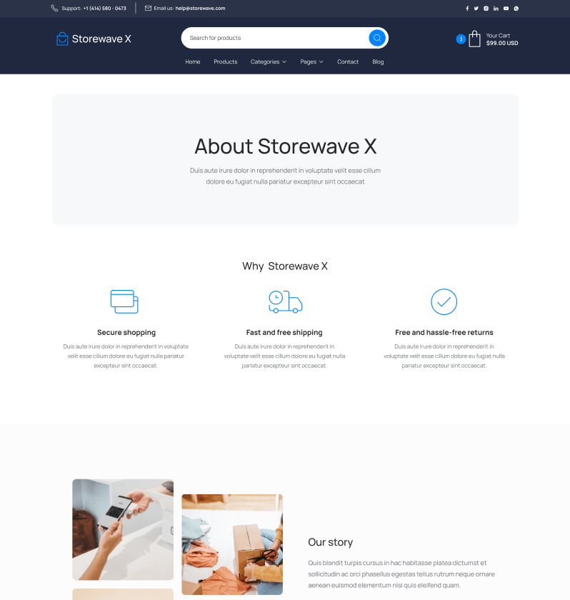 About - Shopwave X Webflow Template