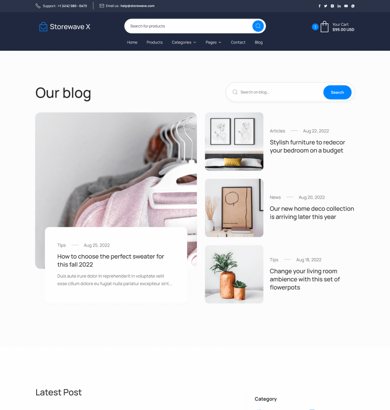 Blog - Shopwave X Webflow Template