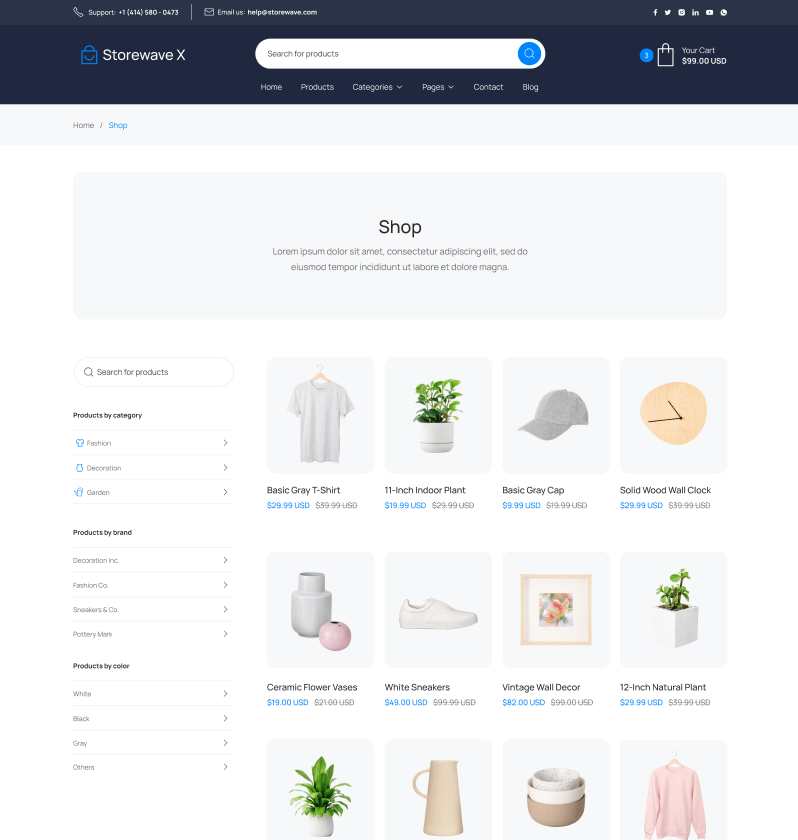 Shop - Shopwave X Webflow Template