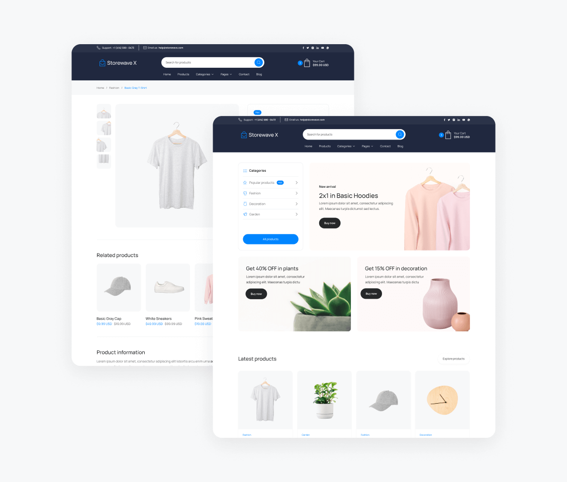 Page Included - Shopwave X Webflow Template