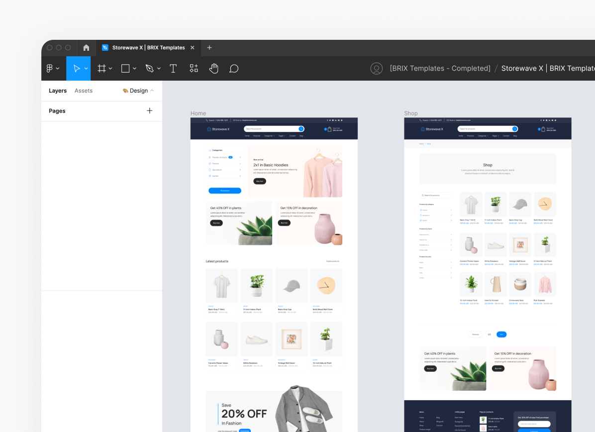 Figma File Includec - Shopwave X Webflow Template