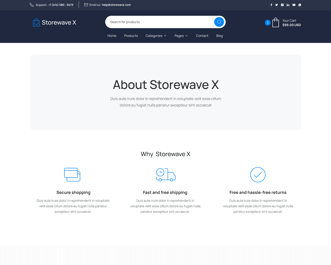 About - Shopwave X Webflow Template