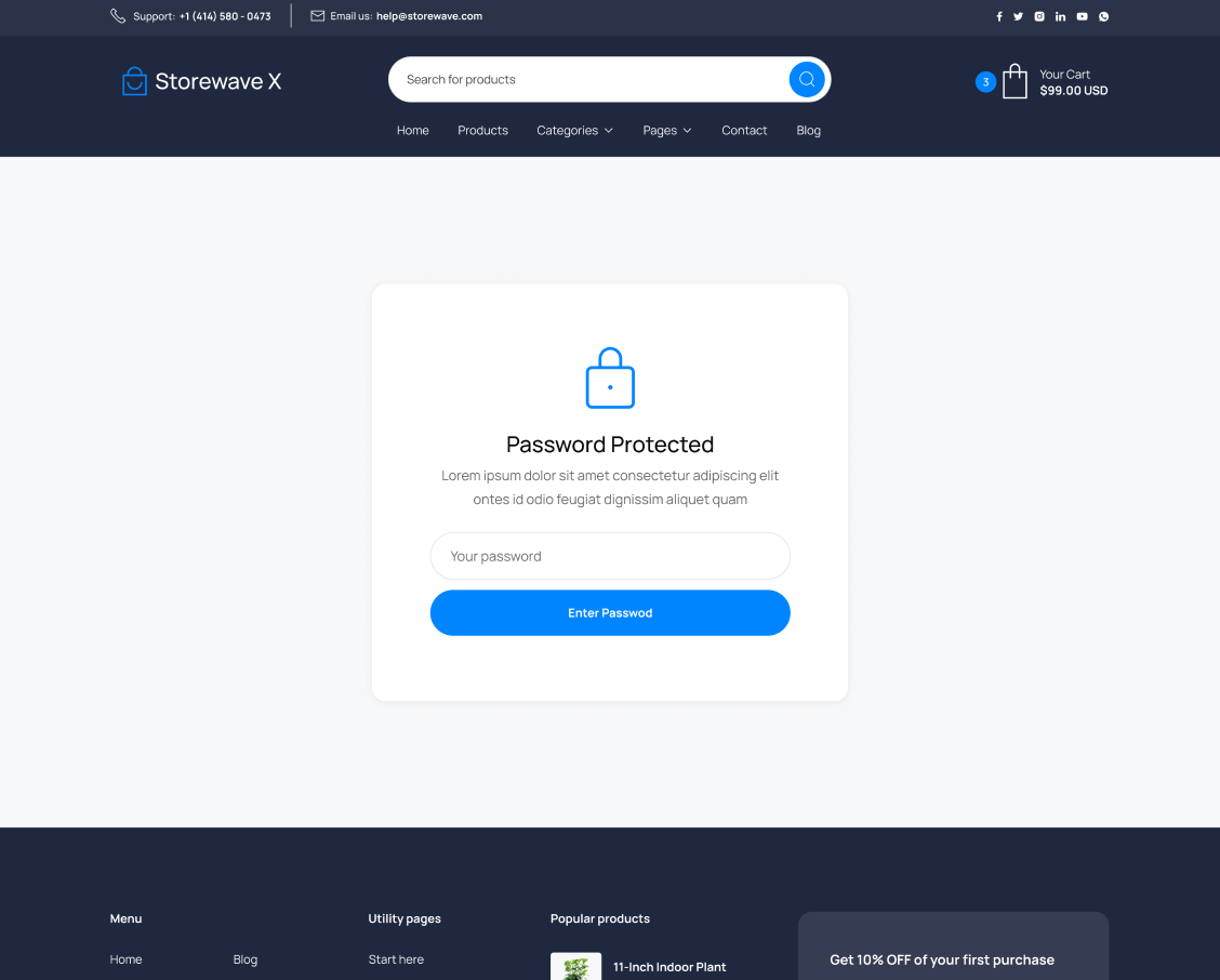 Password Protected - Shopwave X Webflow Template