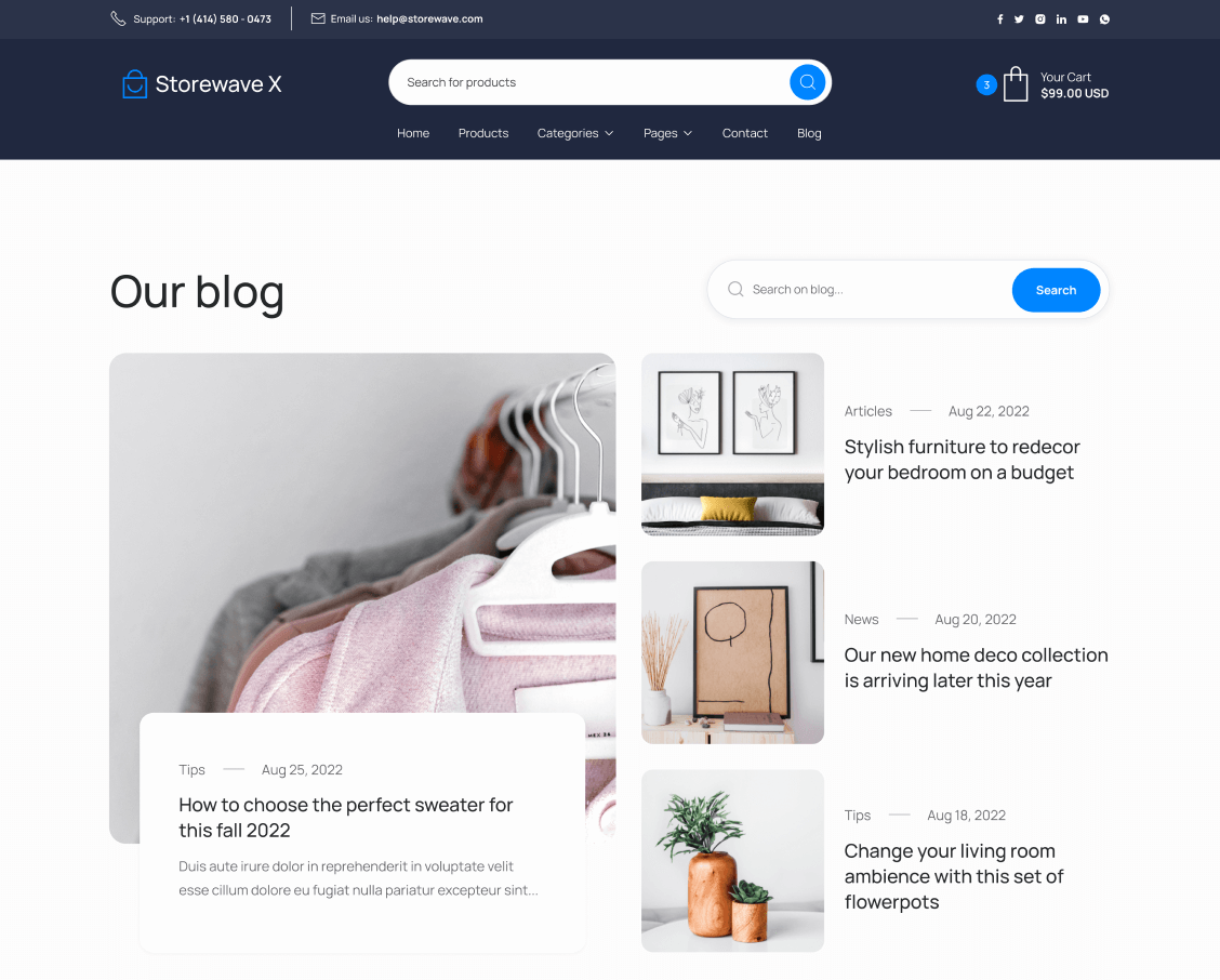 Blog - Shopwave X Webflow Template