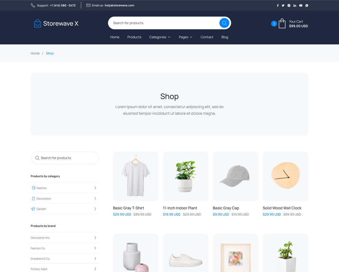 Shop - Shopwave X Webflow Template