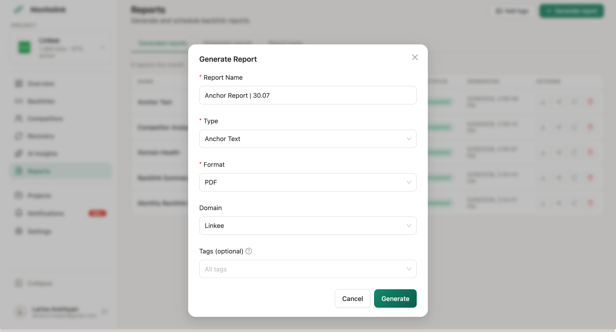 report generating