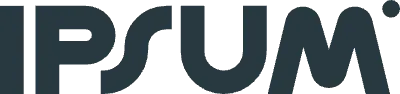 IPSUM brand logo with stylized text and a small dot above the M.