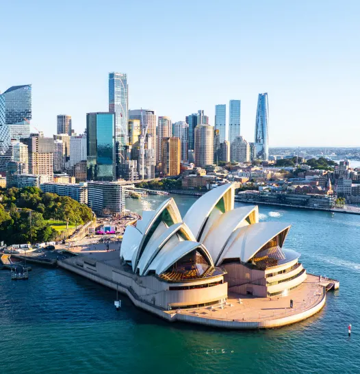 Landscape photo of Sydney, Australia with the opera house