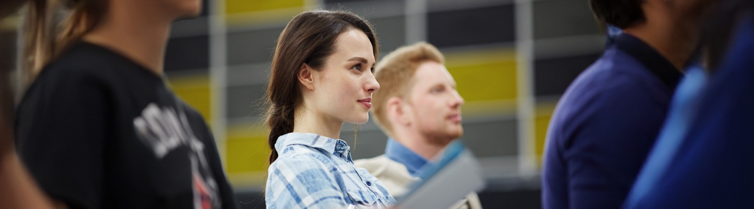 Women focused around other people applying to a new job