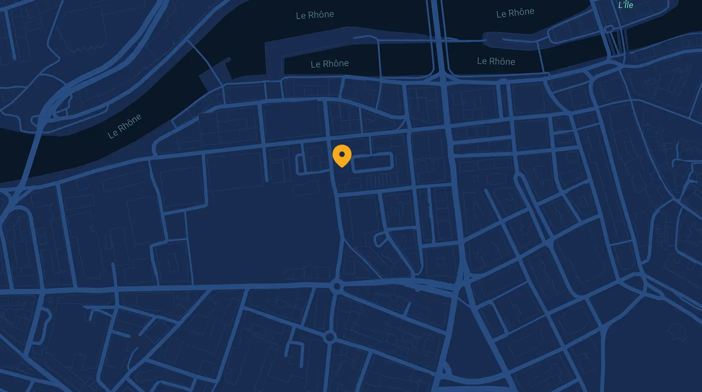 Carte d'emplacement de Fluffy Café, rue des Rois à Genève