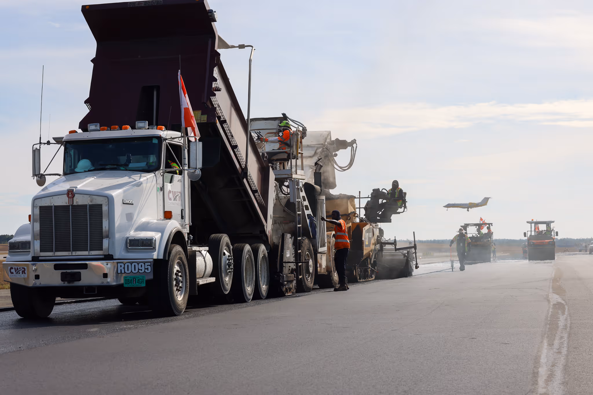 CWR Contracting runway paving at a Florida airport