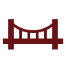 Bridge construction icon