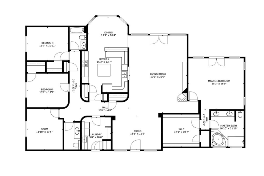 2D Floor Plan example