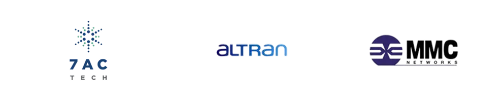 Logos of 7AC Tech, Altran and MMC Networks