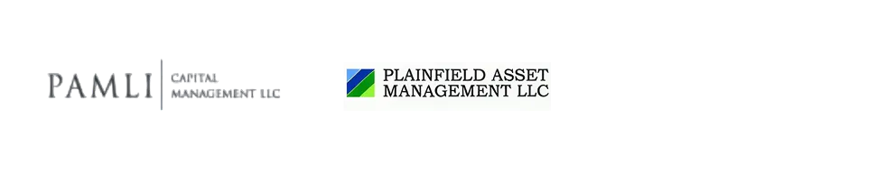 Logos of PAMLI Capital Management and Plainfield Asset Management