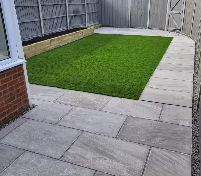 Garden path and turfing in West Sussex