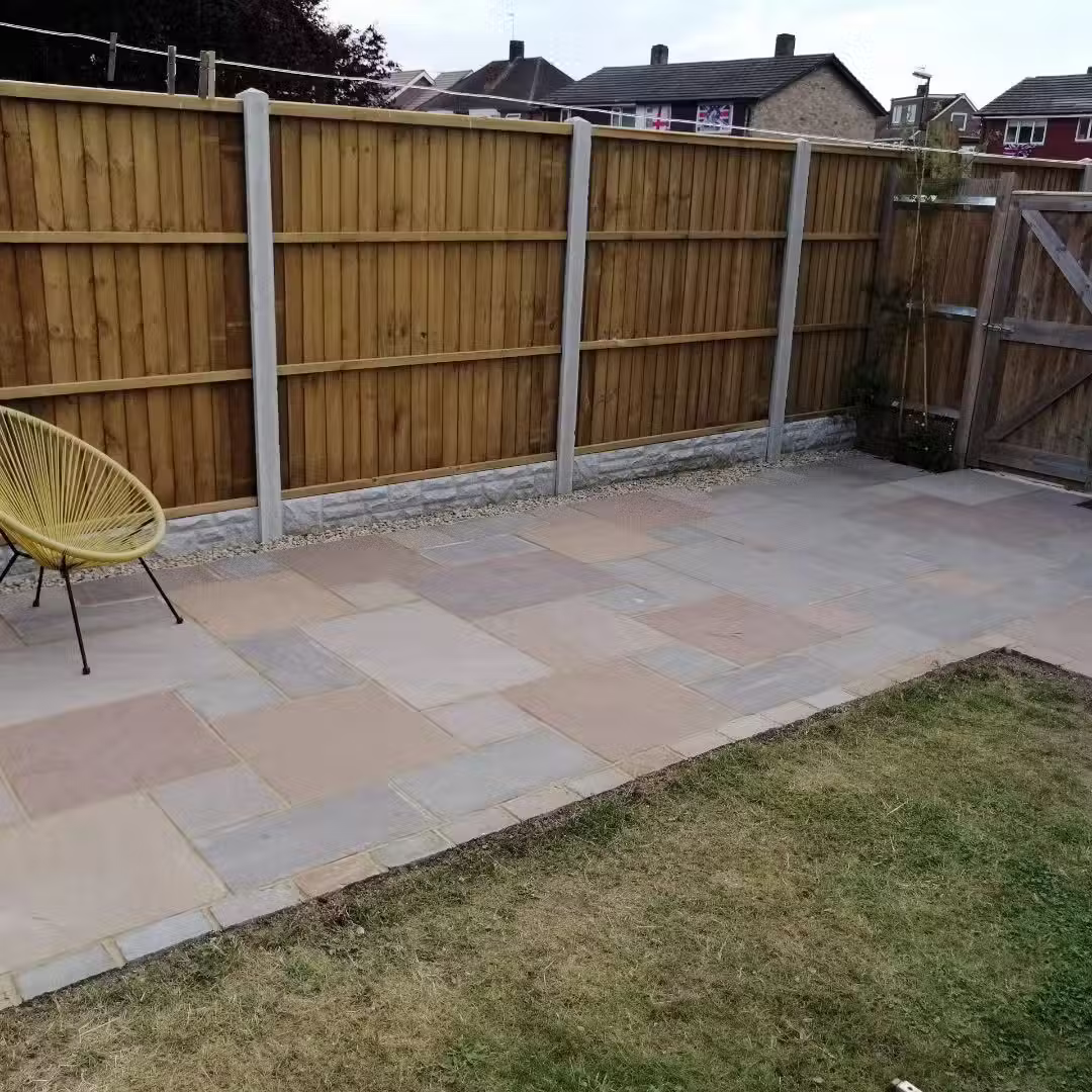 Block paving patio laid by Casteldine Landscapes in West Sussex