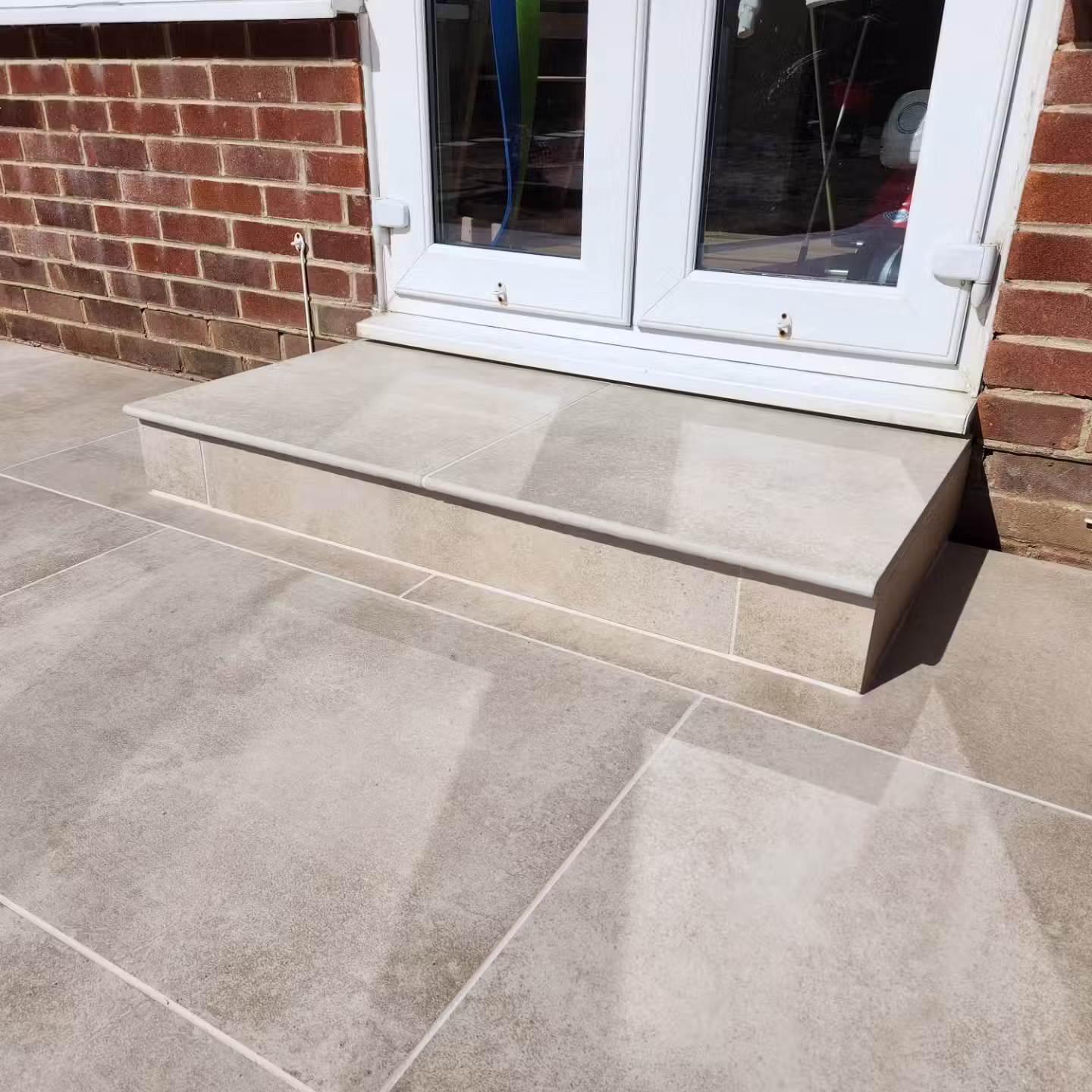Completed patio build in West Sussex by Casteldine Landscapes