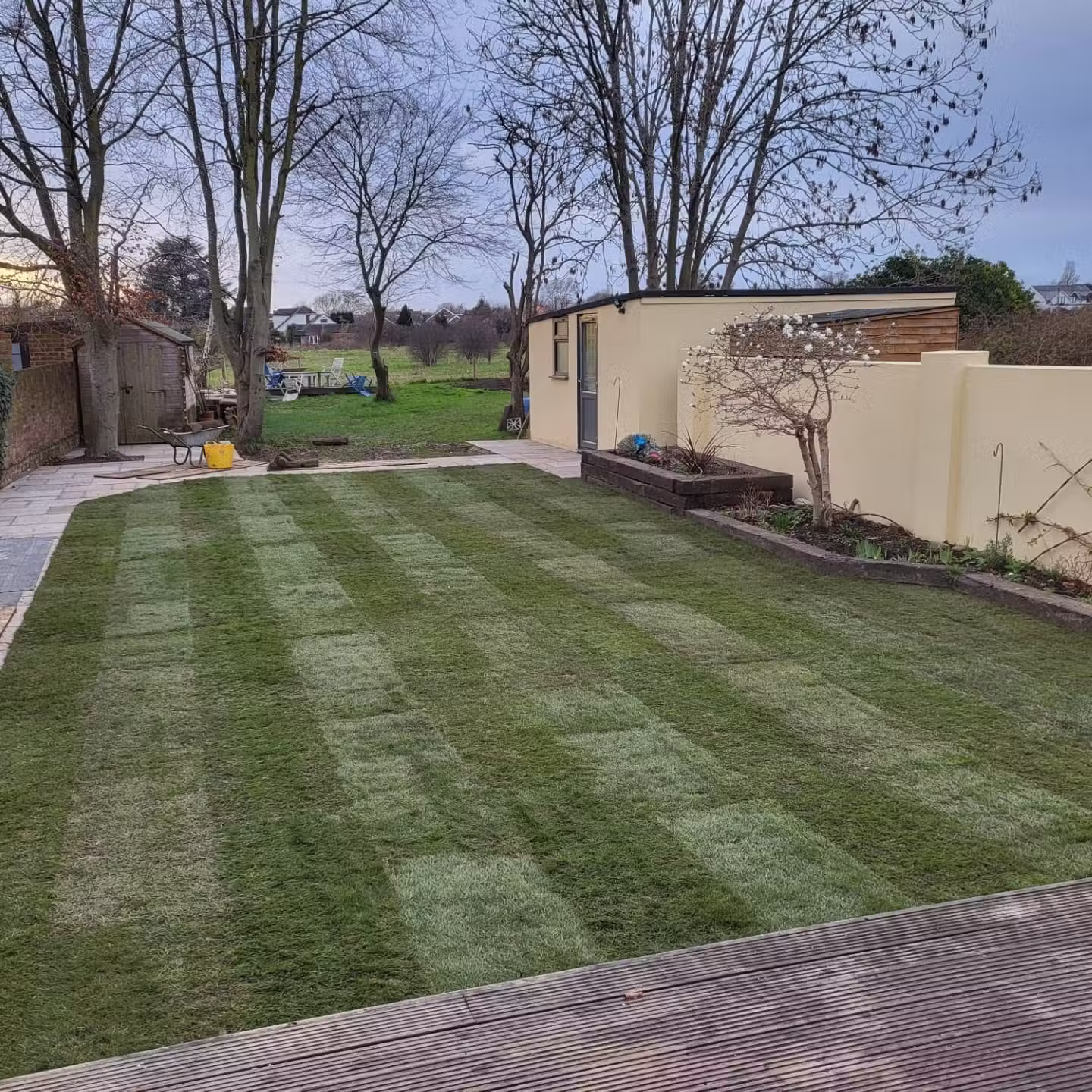 Professional lawn turfing in West Sussex