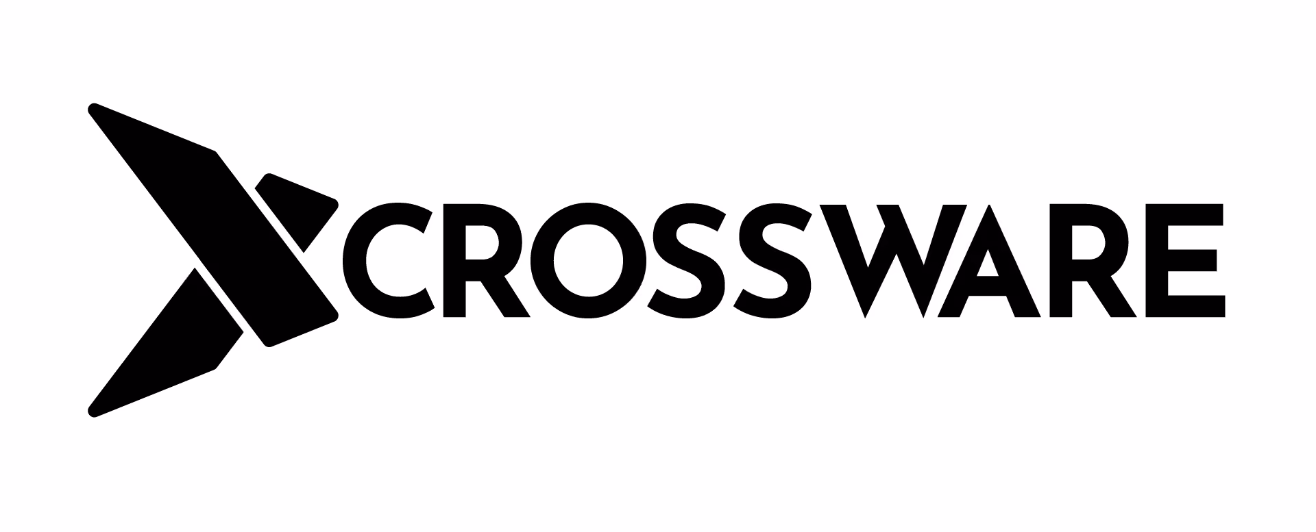 Black stylized X icon followed by the word CROSSWARE in bold uppercase letters.