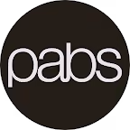 White lowercase letters 'pabs' inside a dark circular background.