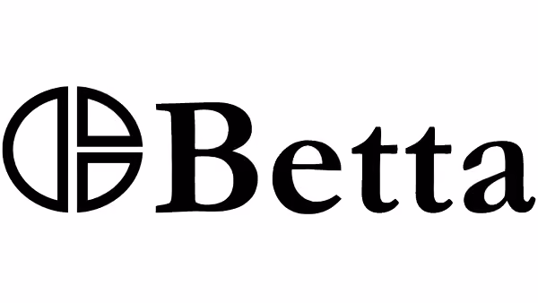 Betta brand logo with stylized circular icon to the left of the word Betta.
