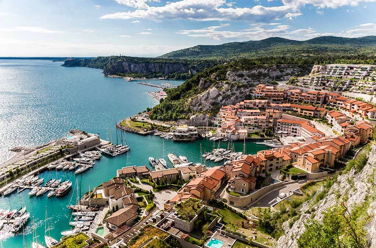 Vista del borgo turistico di Portopiccolo Sistiana