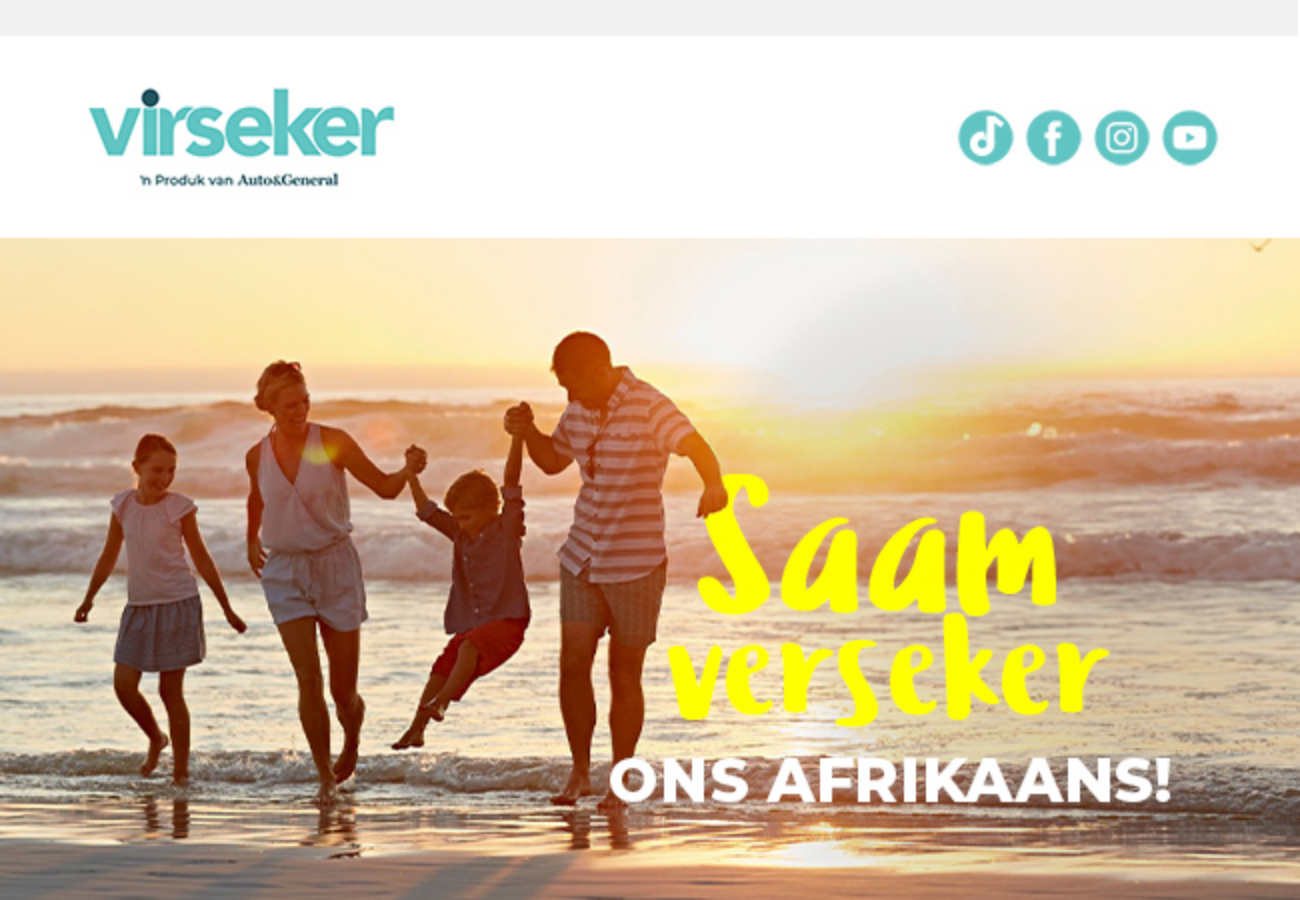 Virseker trust mailer — Saam verseker, family at the beach