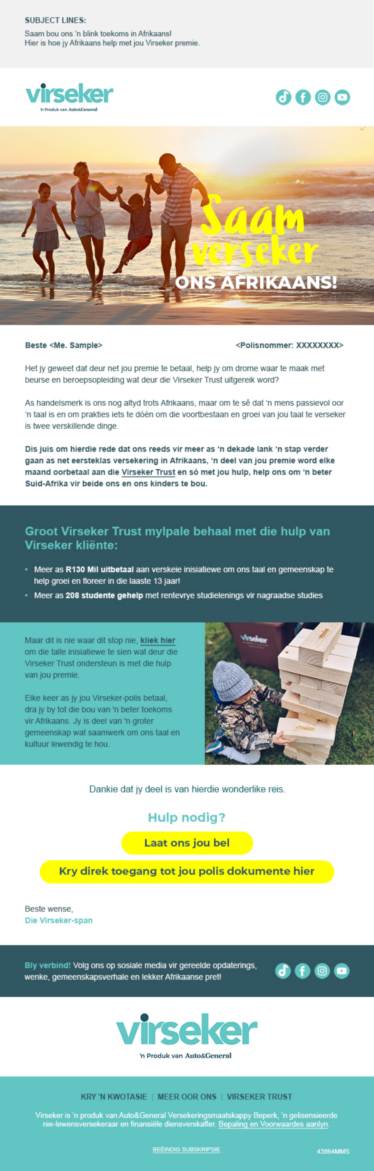 Virseker home contents email — comprehensive household cover