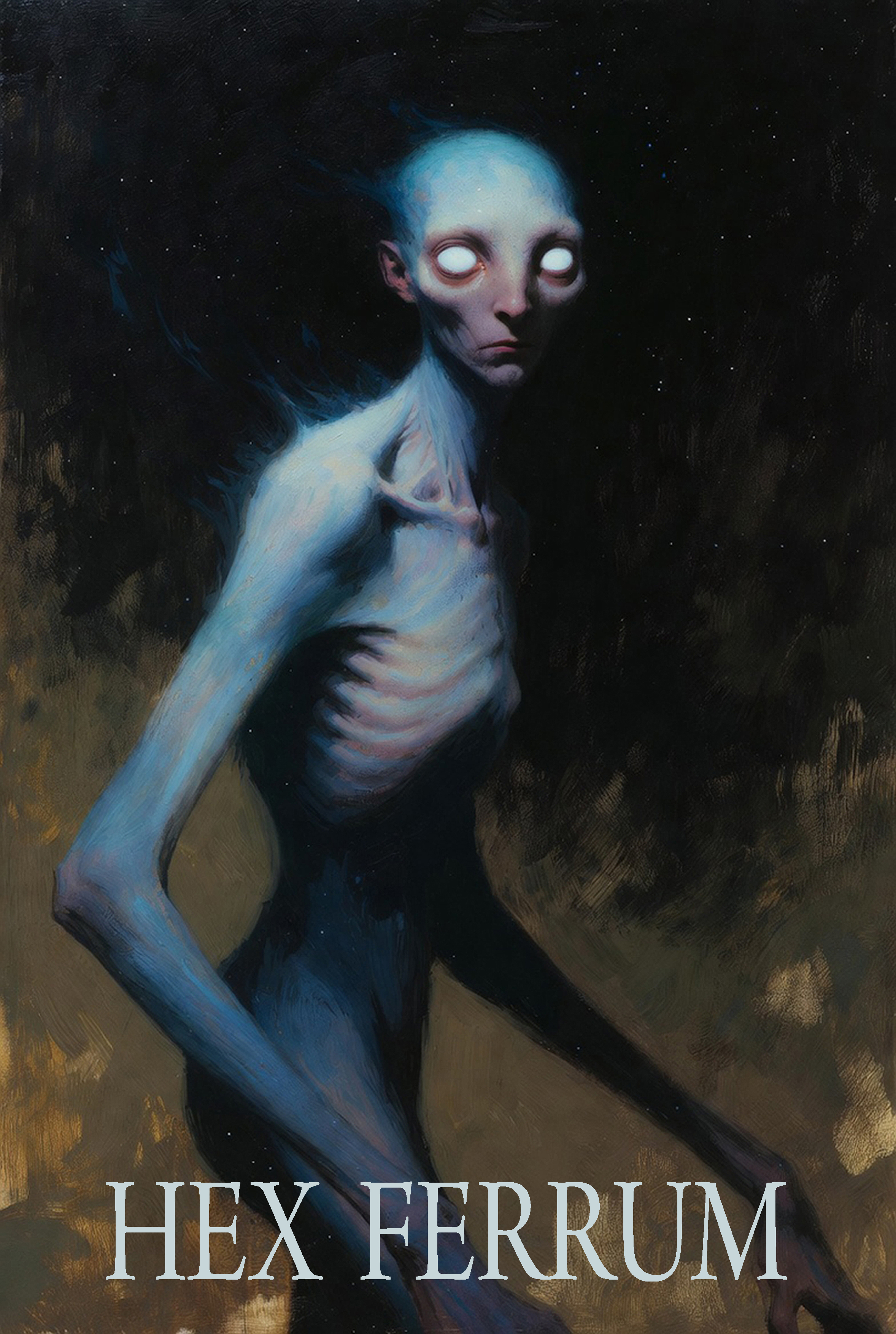 Hex Ferrum entity character with glowing eyes from the world of Vidoq.