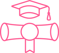 Graduation cap and diploma illustration