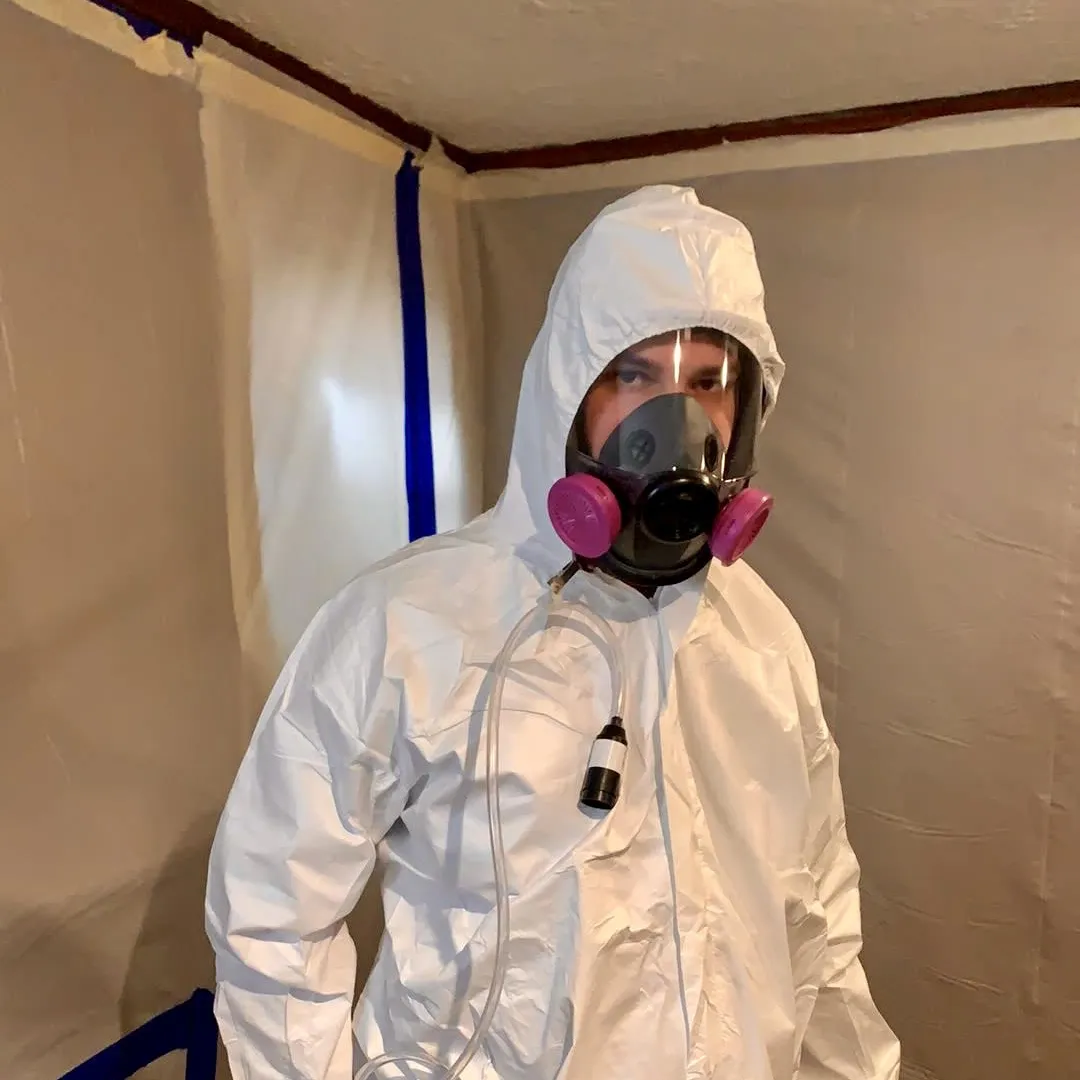 man in full body protection
