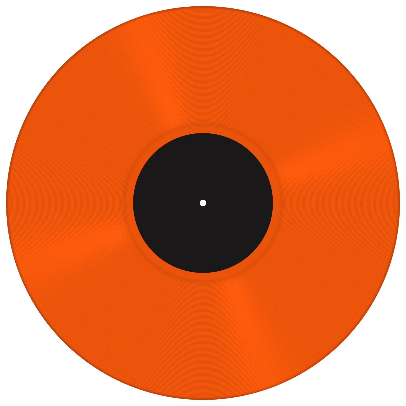 Solid orange vinyl record