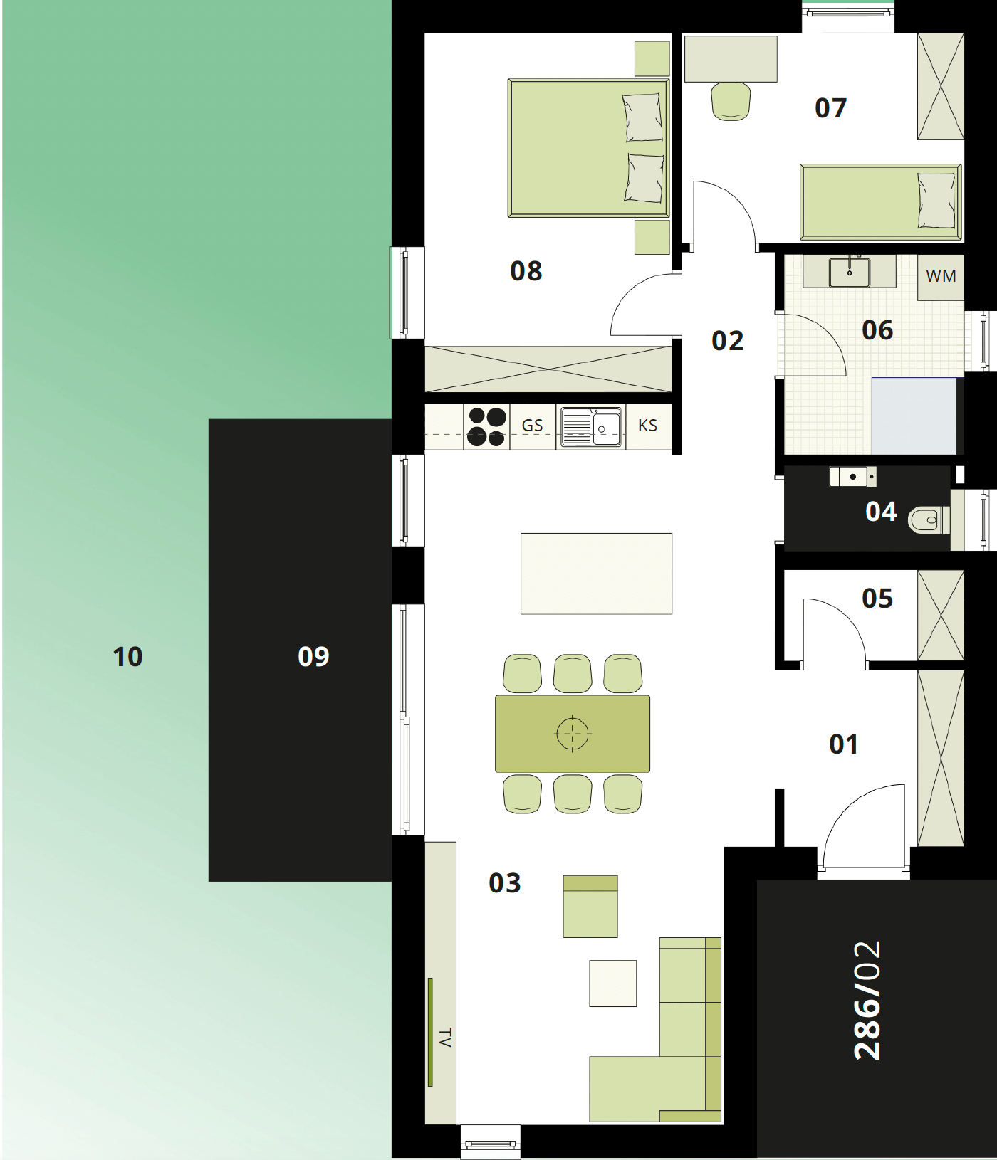 Grundriss Haus 286/02