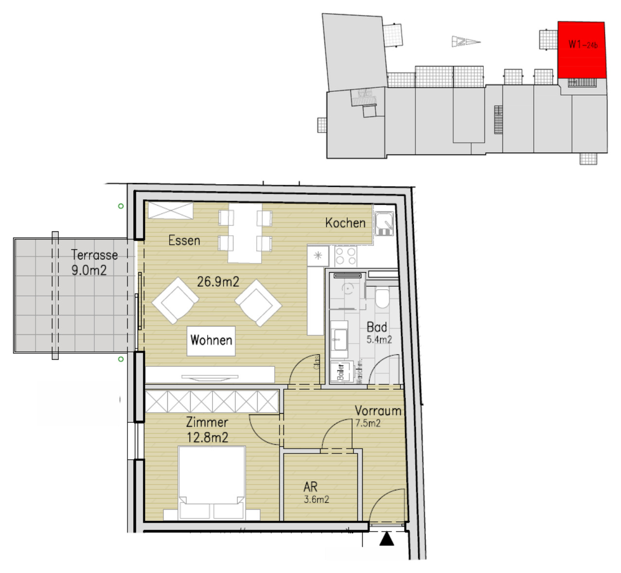 Grundriss W1-24b – 1. OG