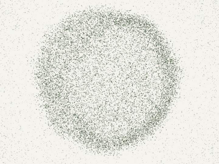 A sphere of particles representing an AI agent