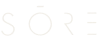 SORE brand wordmark logo in stylized uppercase letters on a beige background.