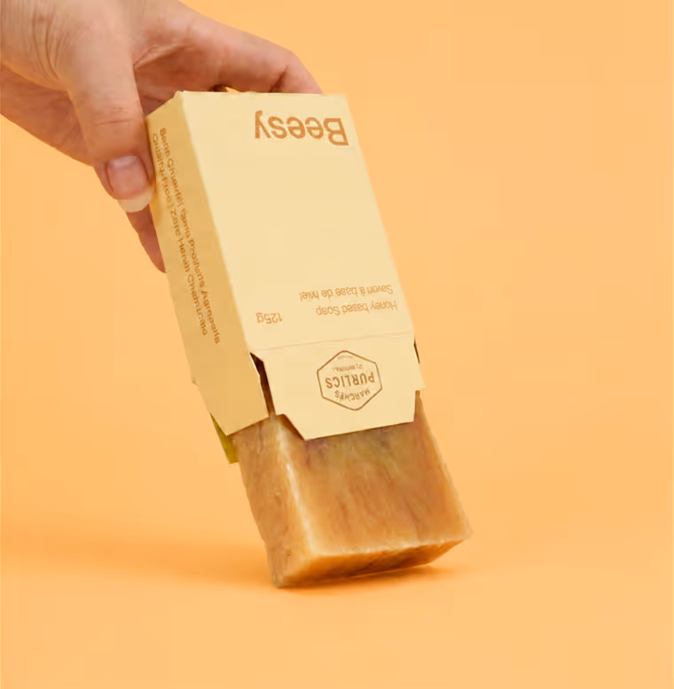 Unpackaging beesy soap