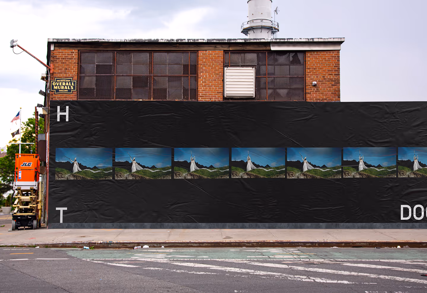 Signage with stills from Hex, Documentary film directed by Maja Holand